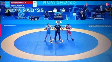 إنجاز عالمي محمد حسن يتوج بذهبية بطولة المصارعة في صربيا